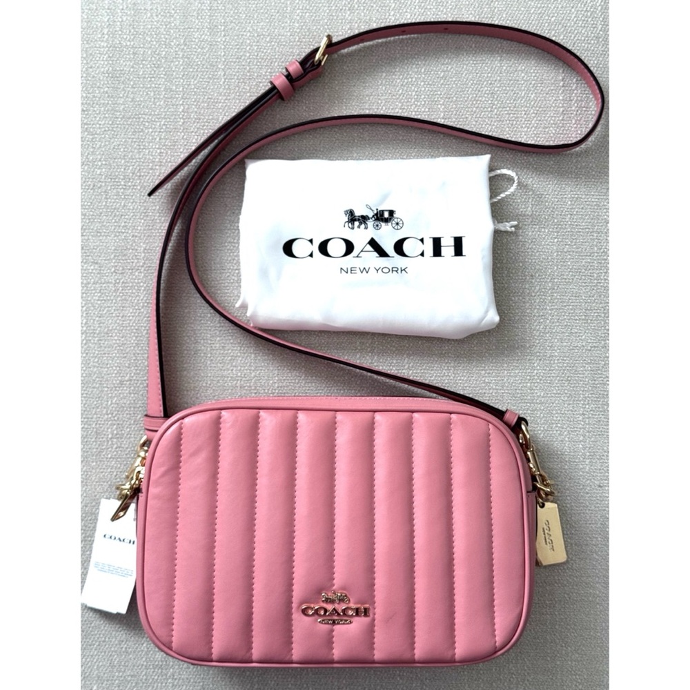 Coach CANDY PINK Puffy Jes Crossbody with Linear Quilting - Picture 2 of 14